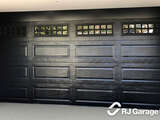 4DR Profile Australian Sectional Garage Door - Colour 'Night Sky' with a Woodgrain Finish and Window Elements