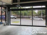 ET500 4Ddoors Commercial Counterweight Garage Door - Custom Perforated Cladding (Interior View)