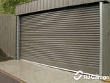 Fenceline Australian Roller Garage Door - Colorbond Colour 'Gully' with Square Canopy