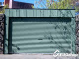 Fenceline Australian Roller Garage Door - Colorbond Colour 'Pale Eucalypt' with Square Canopy